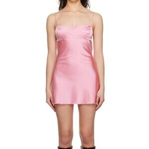 Danielle Guizio Silk Pink Sweetness Minidress